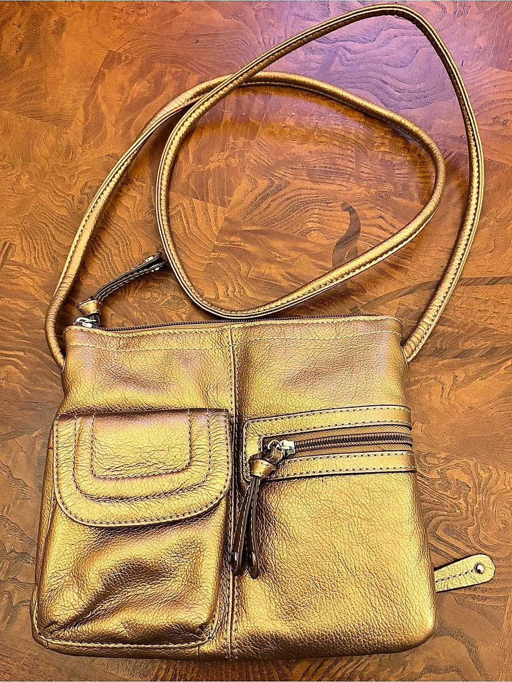 Tignanello Gold Crossbody Bag